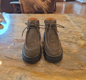 Women's Olive Suede Chukka Moccasin Boots